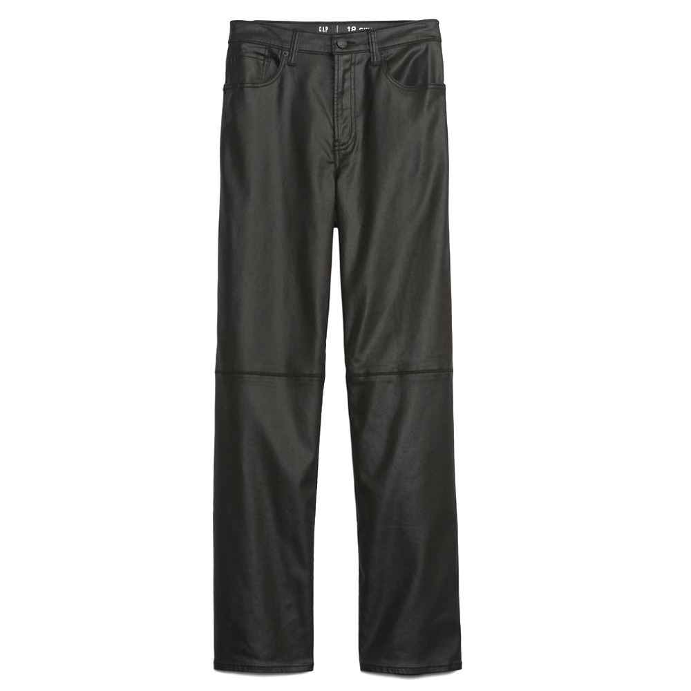Gap Teen Sky High 90s Loose Coated Black Jeans Size 10 NWT